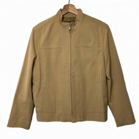 The Limited Womens Size Medium Taupe High Collar Full Zip Jacket Vintage Y2K - Picture 1 of 9